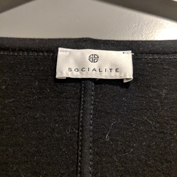 NWOT Socialite Black Knit Bow Tie Dress - Picture 3 of 7